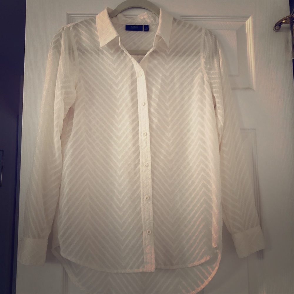 Sexy Sheer White Blouse